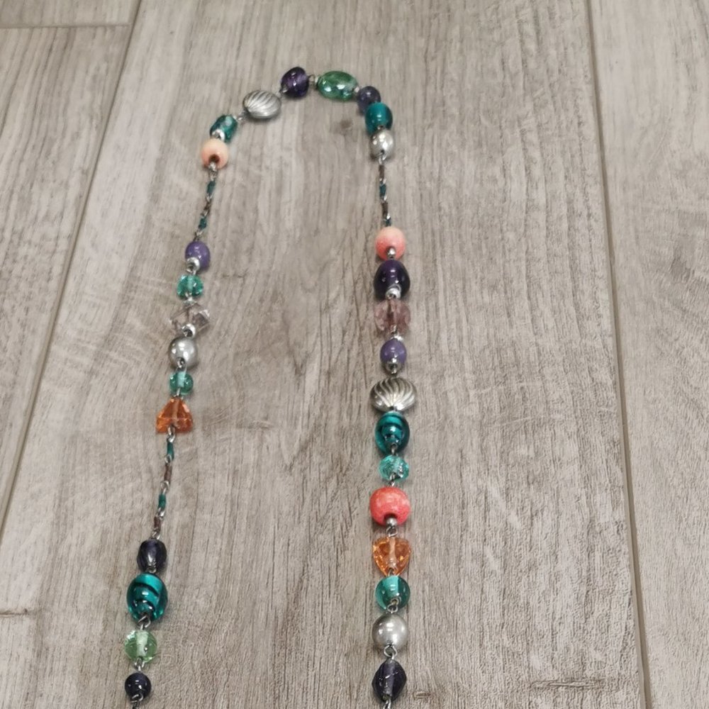 Long, beaded necklace